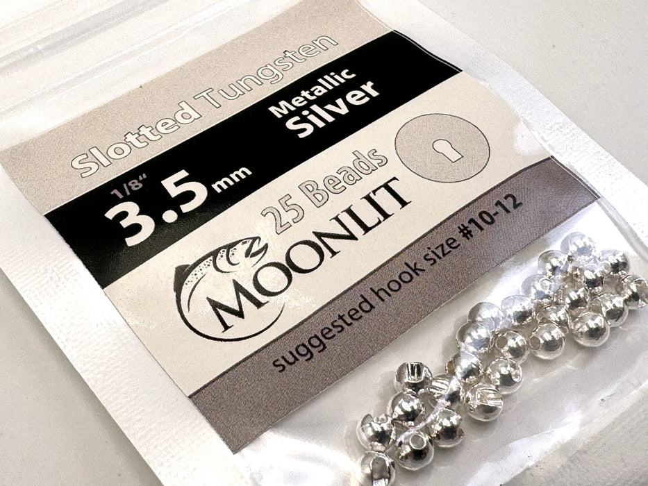 Moonlit Slotted Tungsten Beads 25 Pack
