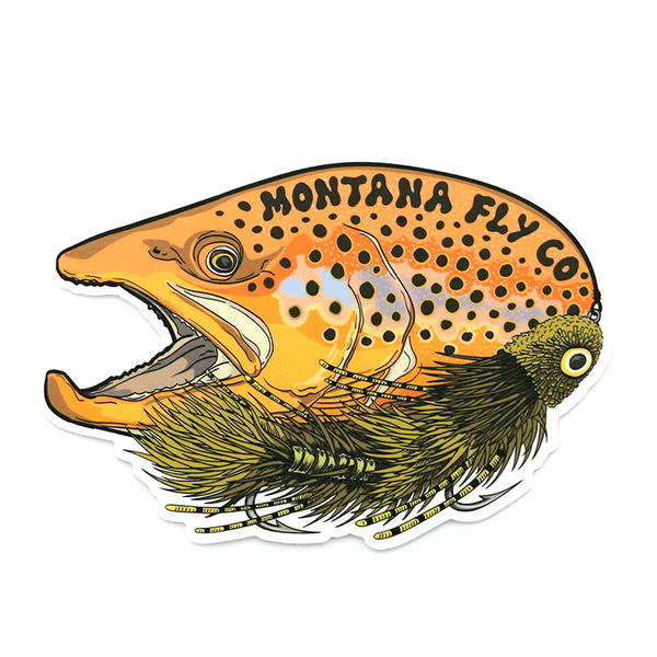 Montana Fly Company Brown and Dungeon Sticker