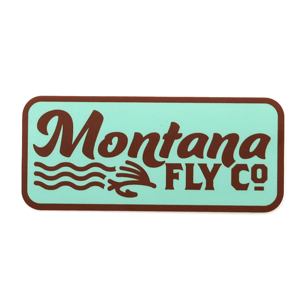 MFC Retro Fly Logo Sticker Rectangle Seafoam