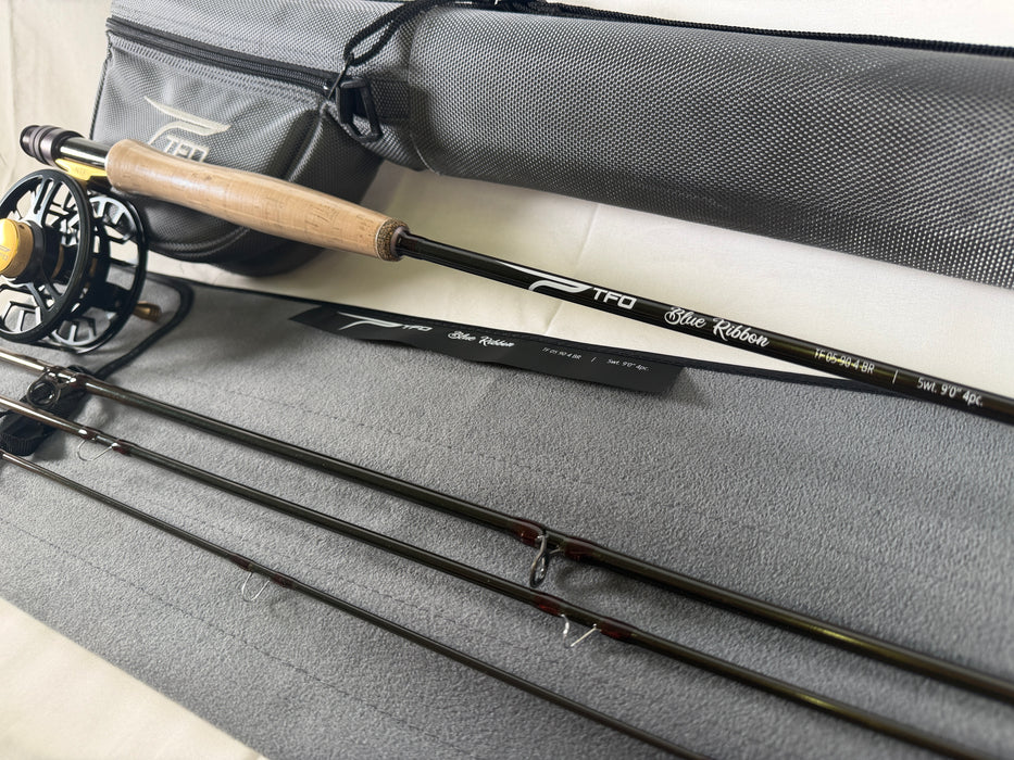TFO Blue Ribbon 9' 5 Weight w/ TFO NTR II Reel Combo - Used Fly Rod