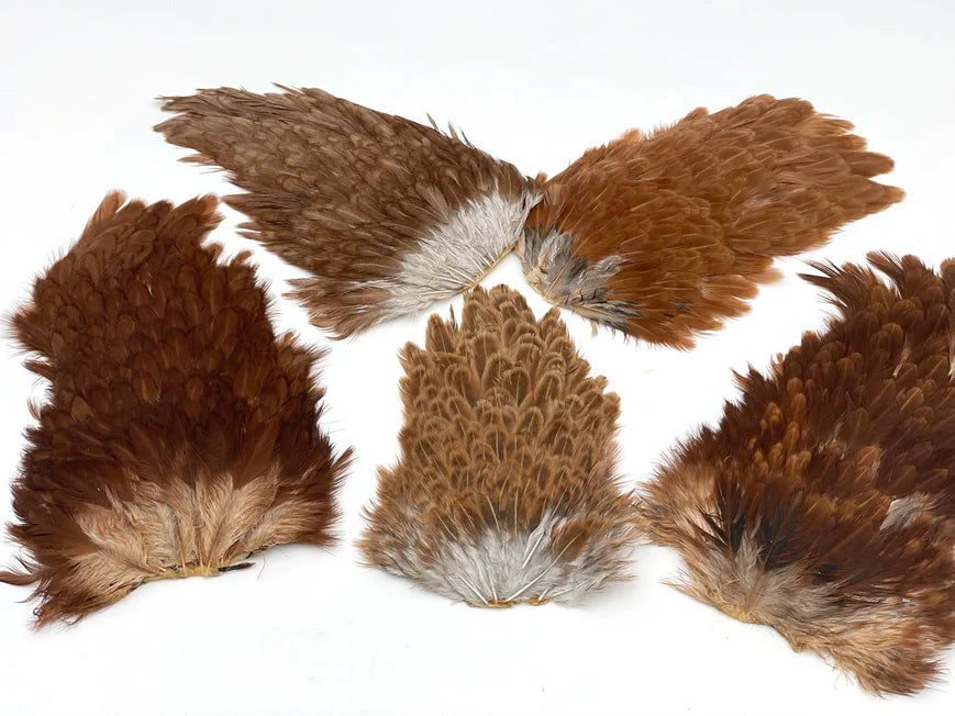 Moonlit India Hen Back Feather Patch