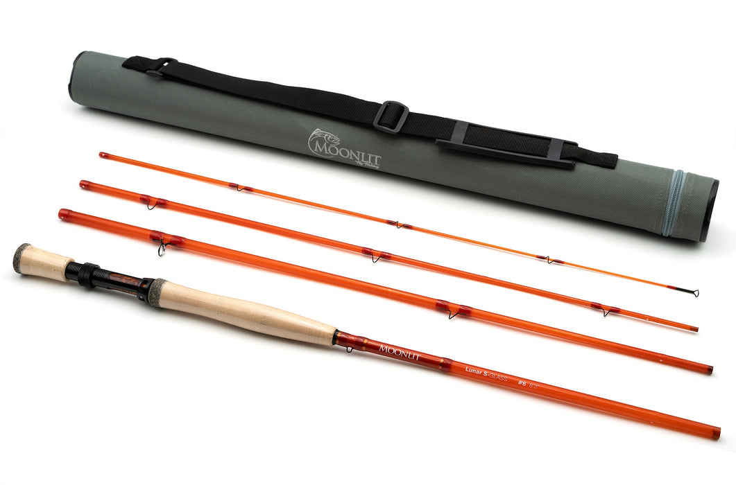 best fiberglass fly fishing rods Moonlit Lunar S-GLASS Fiberglass Fly Rod w/case — Precisionflyandtackle