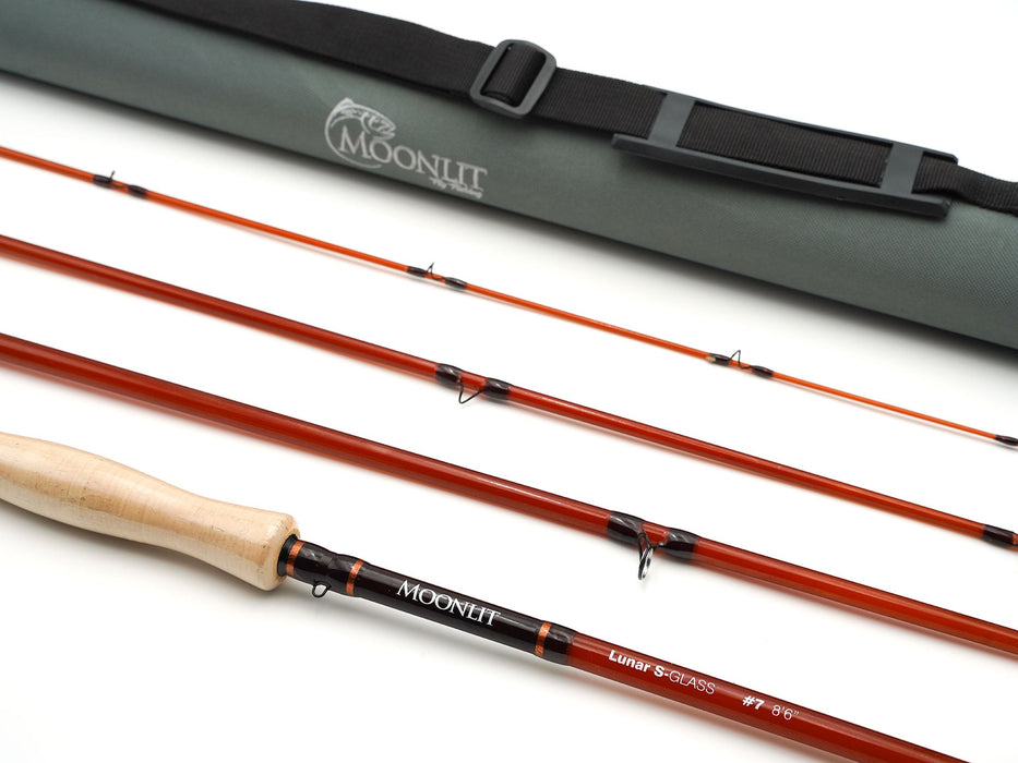 Moonlit Lunar S-GLASS Fiberglass Fly Rod w/case