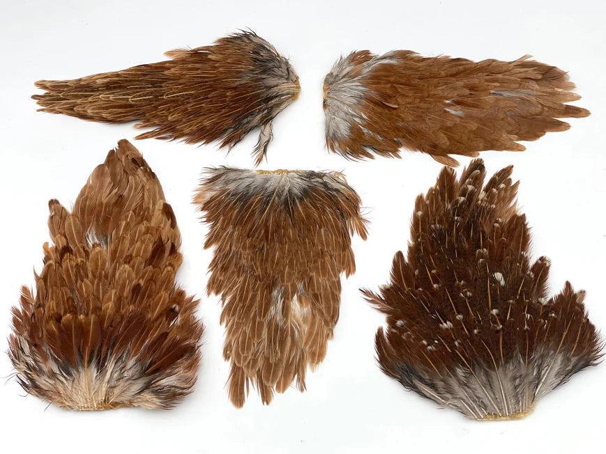 Moonlit India Hen Back Feather Patch