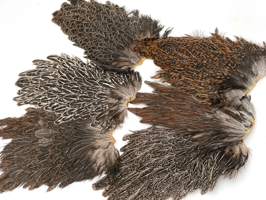 Moonlit India Hen Back Feather Patch