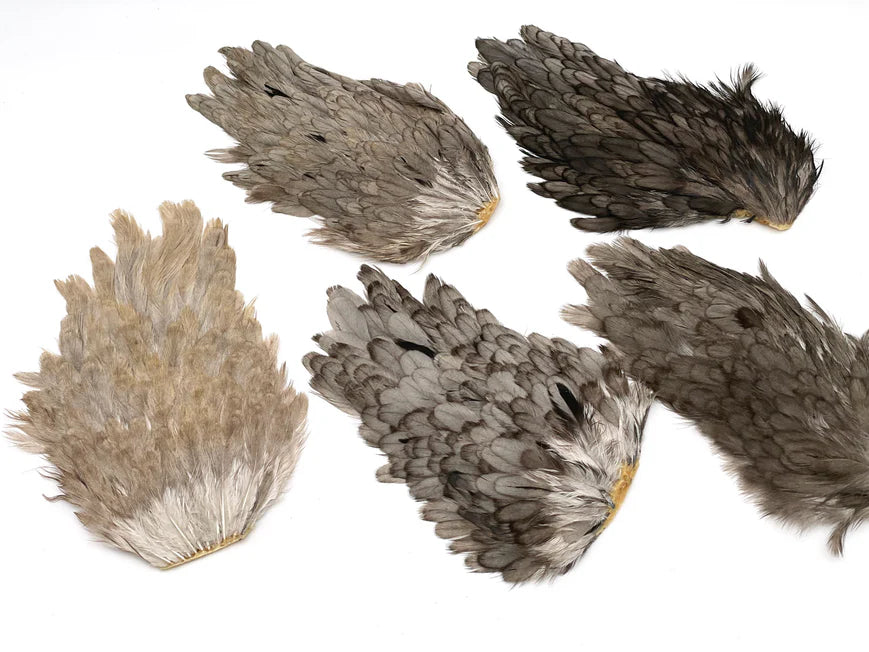 Moonlit India Hen Back Feather Patch