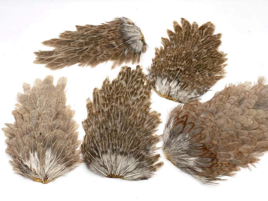 Moonlit India Hen Back Feather Patch