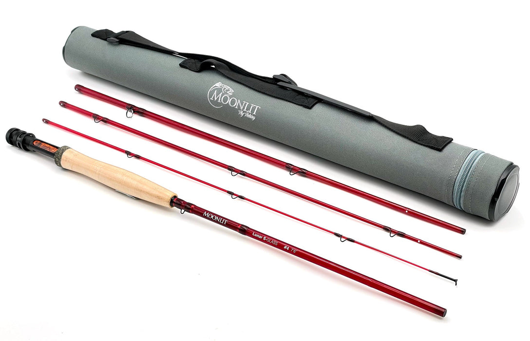 Moonlit Lunar S-GLASS Fiberglass Fly Rod w/case