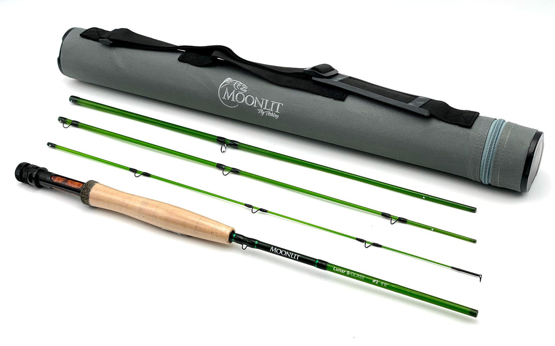 Moonlit Lunar S-GLASS Fiberglass Fly Rod w/case - Main Image