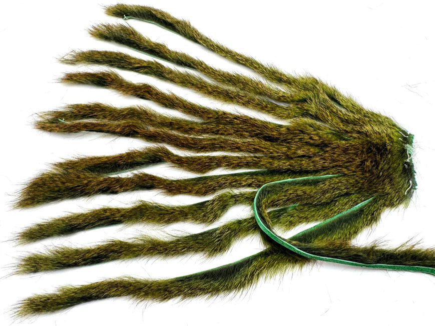 Moonlit Pine Squirrel Zonker Strip Half Hides