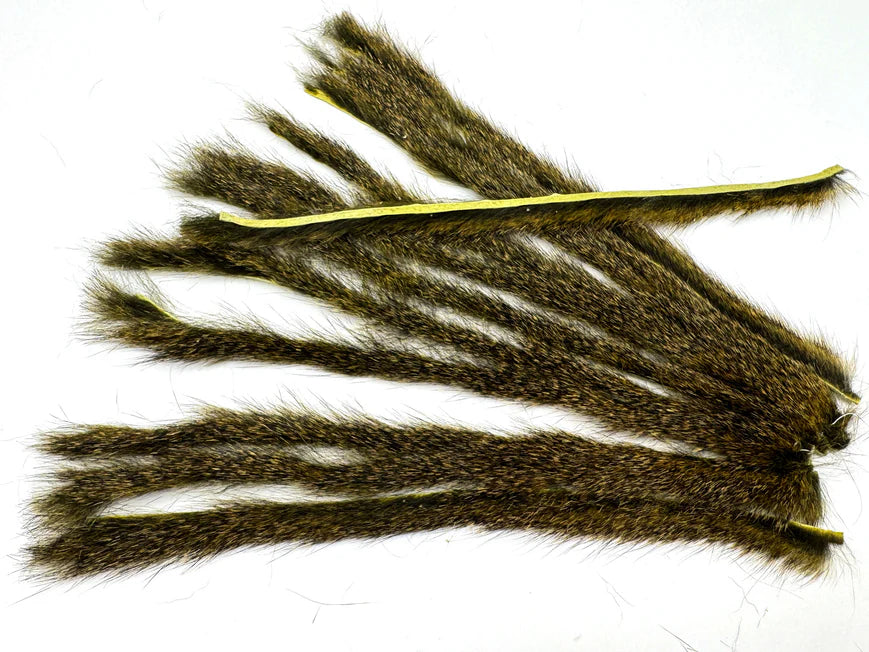 Moonlit Pine Squirrel Zonker Strip Half Hides