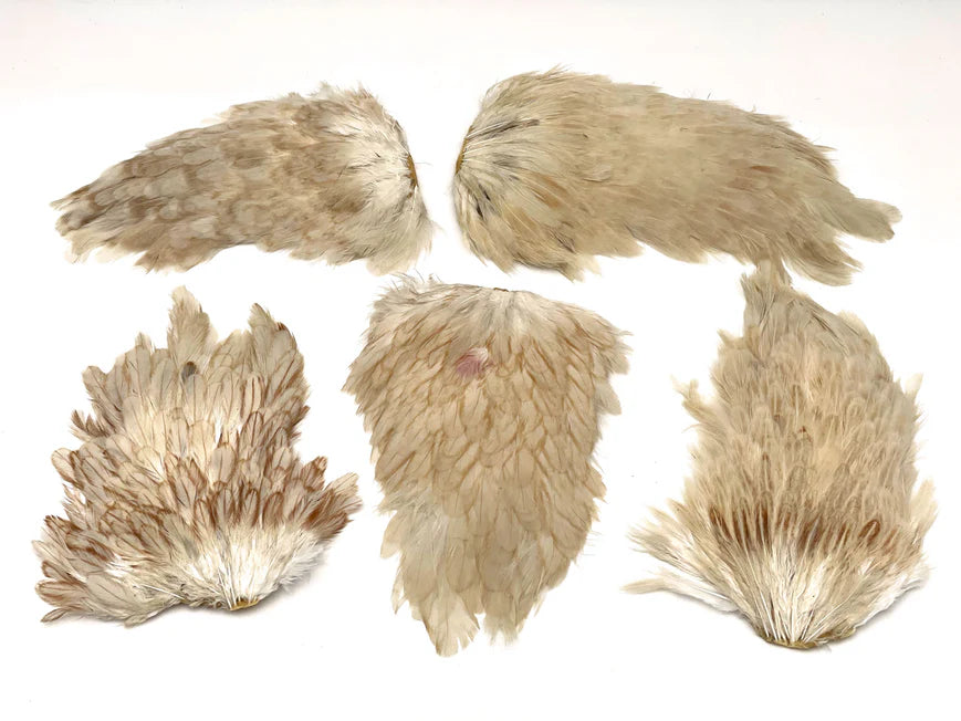 Moonlit India Hen Back Feather Patch