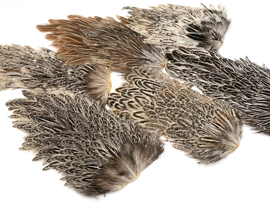 Moonlit India Hen Back Feather Patch