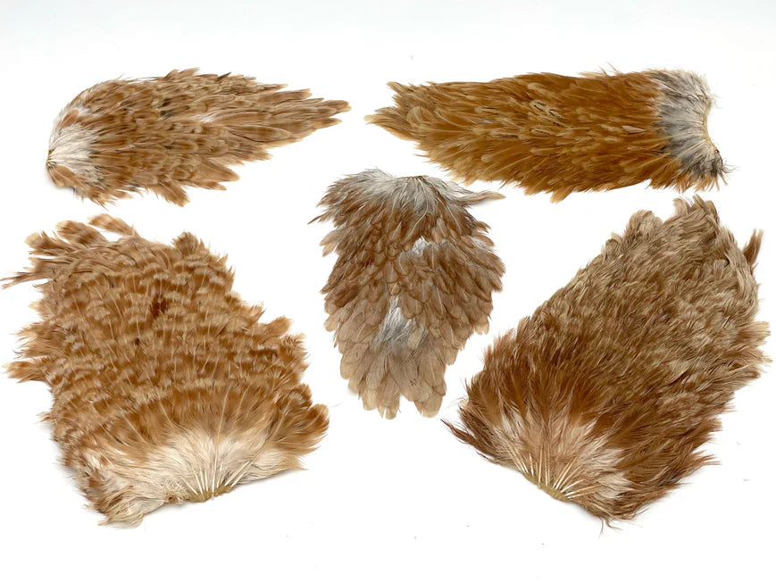 Moonlit India Hen Back Feather Patch