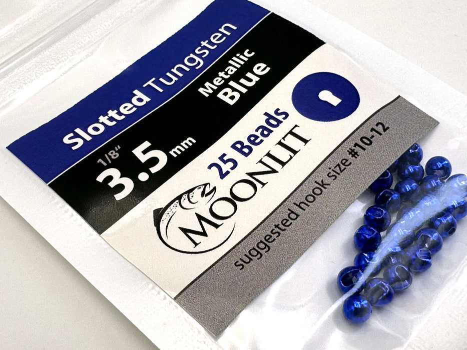 Moonlit Slotted Tungsten Beads 25 Pack