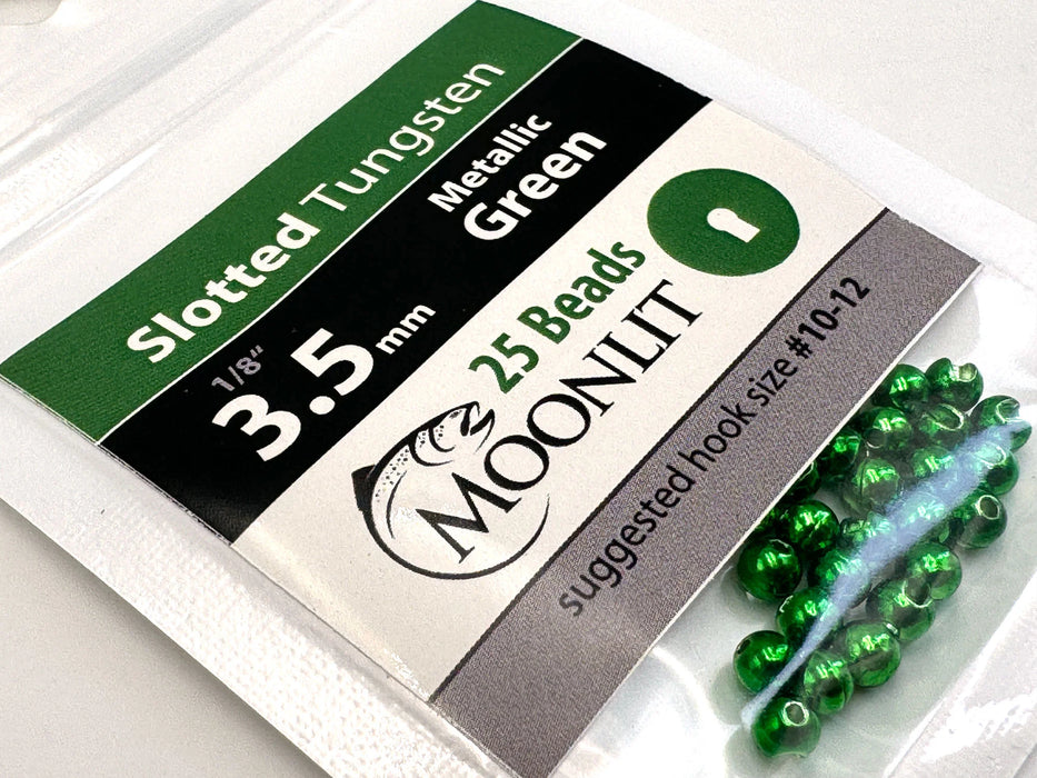 Moonlit Slotted Tungsten Beads 25 Pack