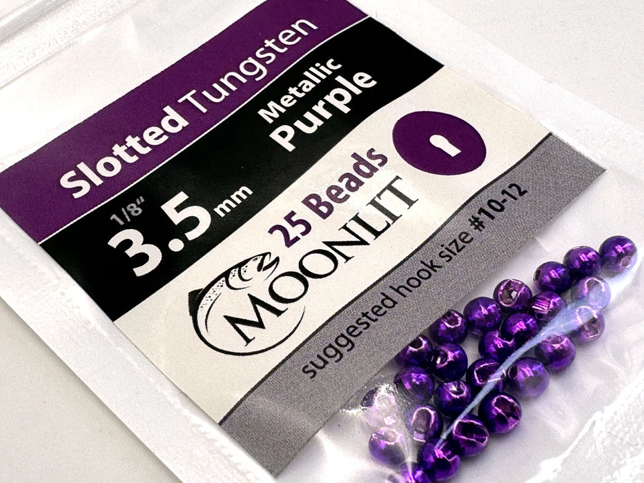 Moonlit Slotted Tungsten Beads 25 Pack