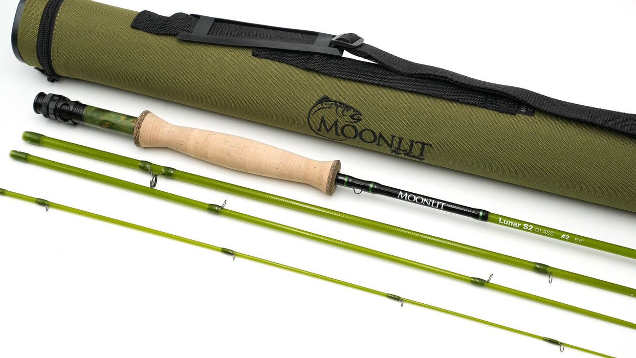 Moonlit Lunar S2-GLASS Fiberglass Fly Rod w/case