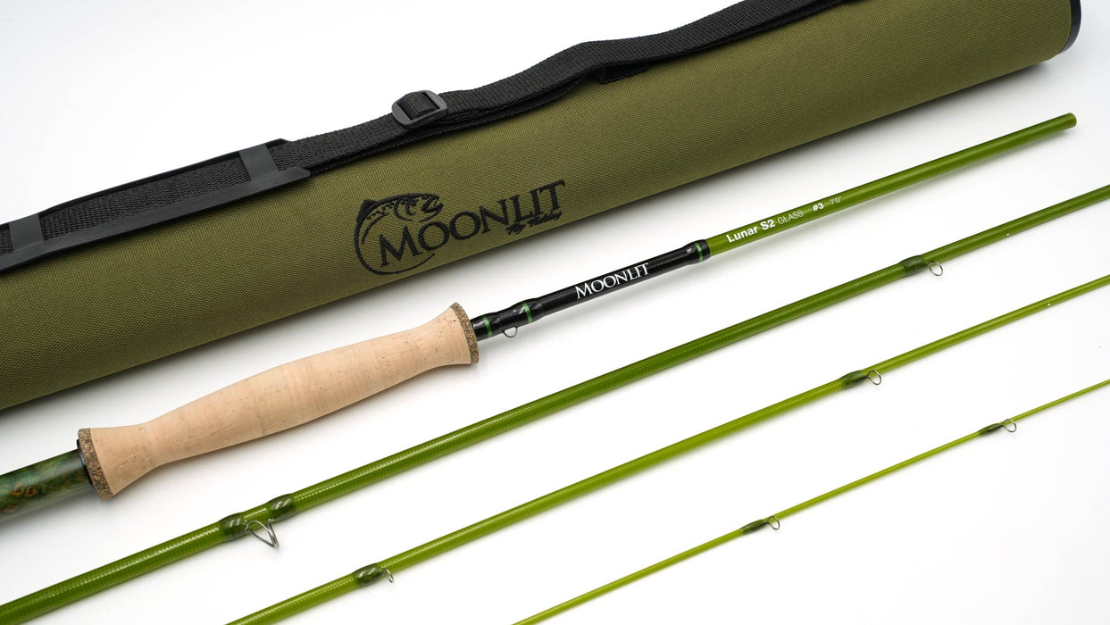 Moonlit Lunar S2-GLASS Fiberglass Fly Rod w/case
