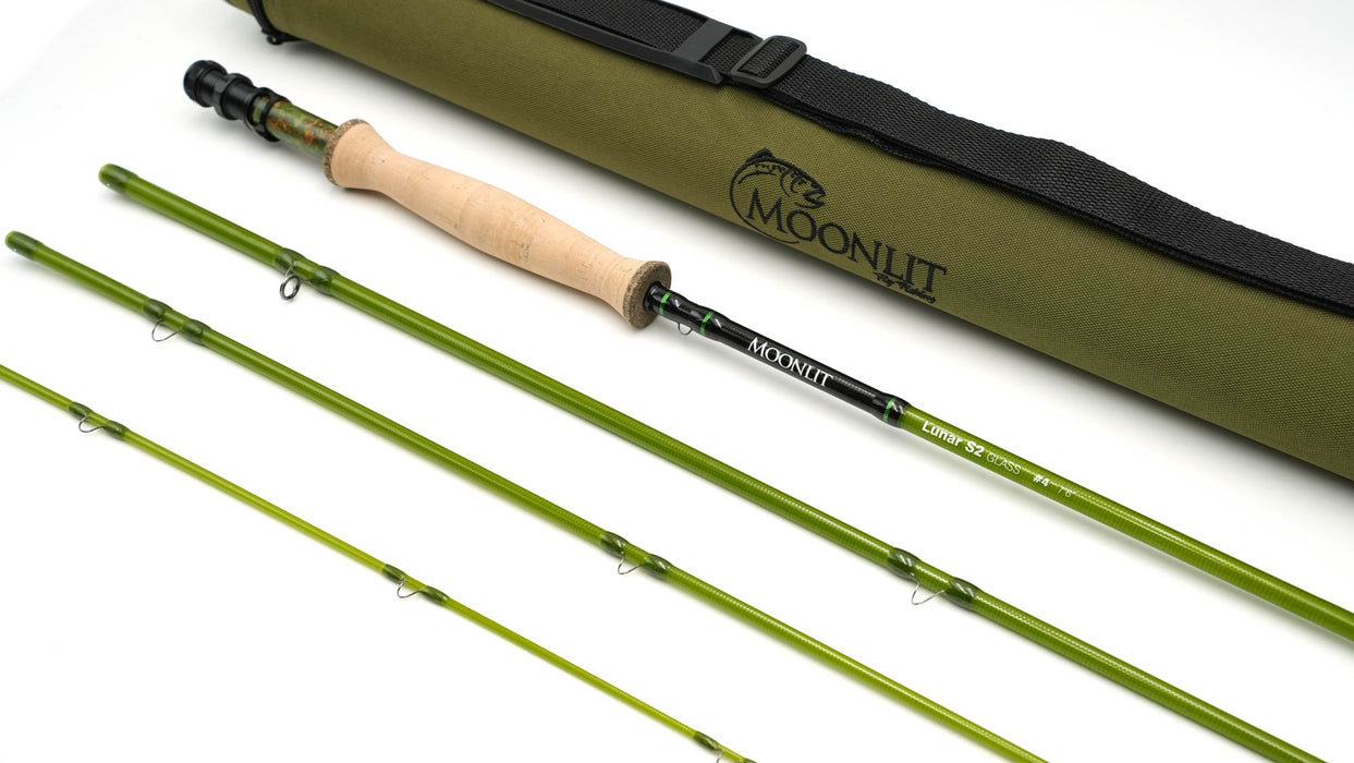 Moonlit Lunar S2-GLASS Fiberglass Fly Rod w/case