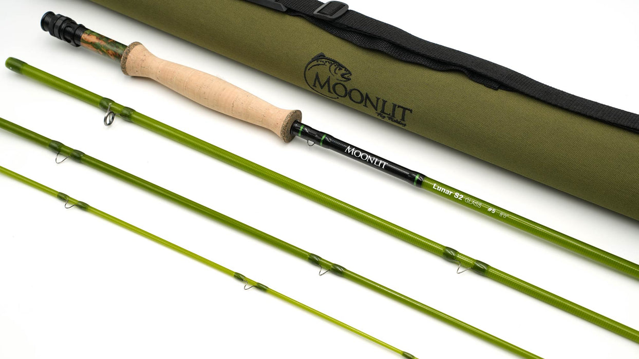 Moonlit Lunar S2-GLASS Fiberglass Fly Rod w/case