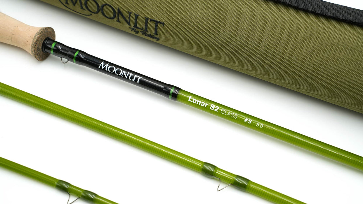 Moonlit Lunar S2-GLASS Fiberglass Fly Rod w/case