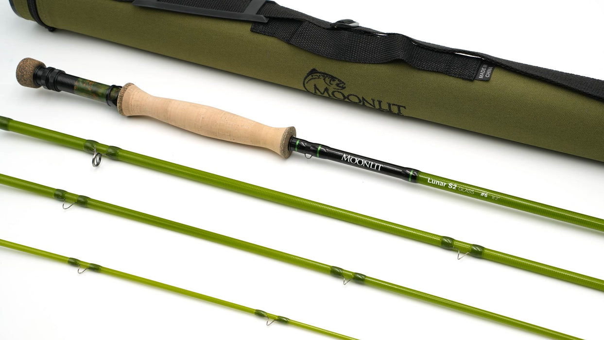 Moonlit Lunar S2-GLASS Fiberglass Fly Rod w/case