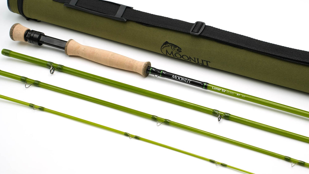 Moonlit Lunar S2-GLASS Fiberglass Fly Rod w/case
