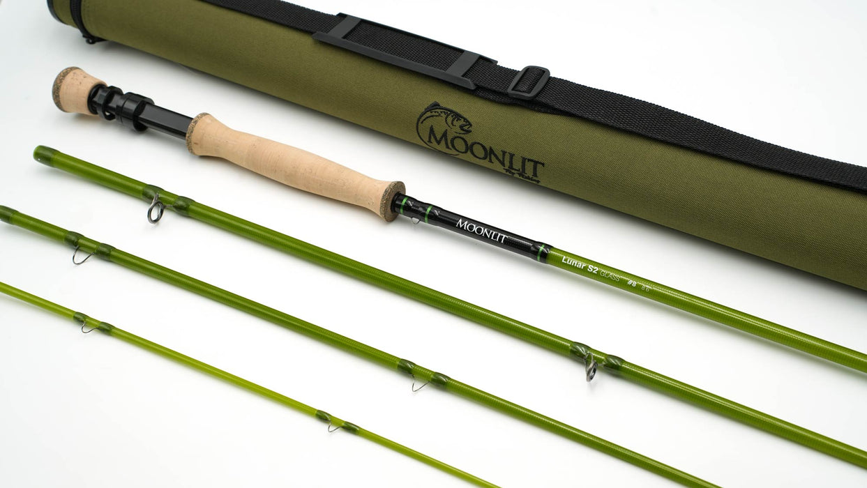 Moonlit Lunar S2-GLASS Fiberglass Fly Rod w/case