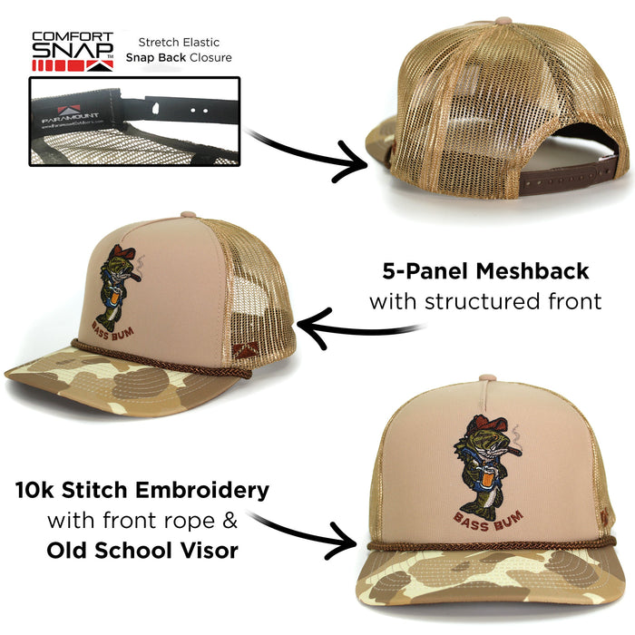 Bass Bum 5-Panel Bass Fishing Hat