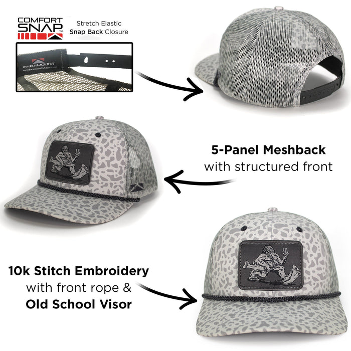 Bigfoot Bass Squatch Fishing 6-Panel Rope Cap