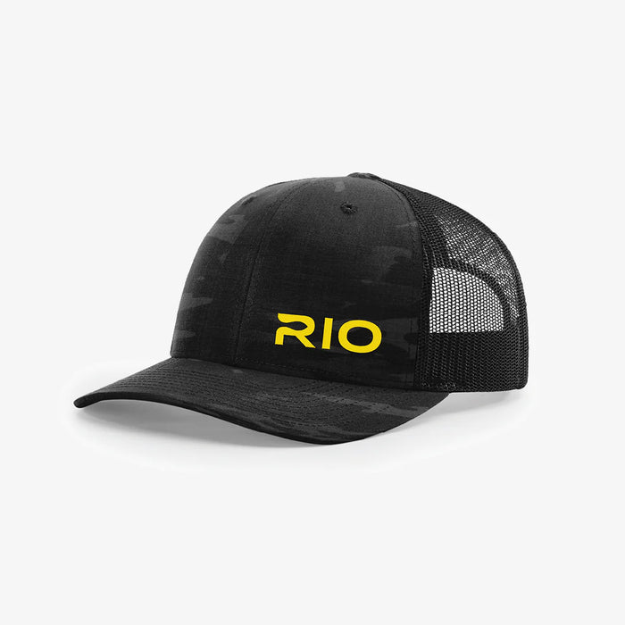 RIO Mesh Black Camo Snapback Hat
