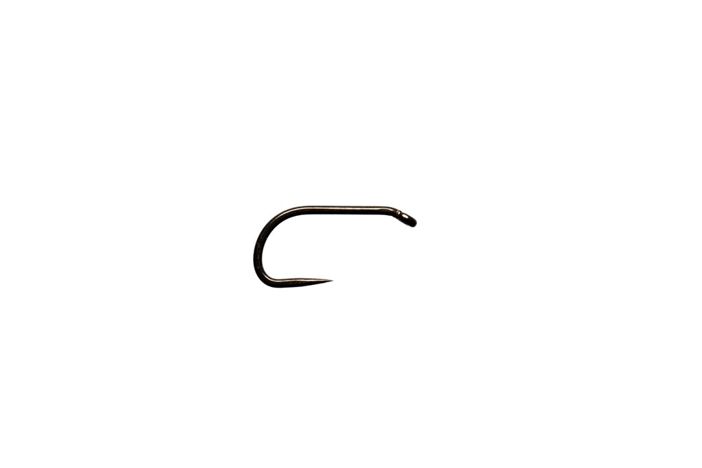 barbless hooks fly fishing FM 5150 Fulling Mill Tactical Shorty Non Reflective Black Barbless Hoo — Precisionflyandtackle