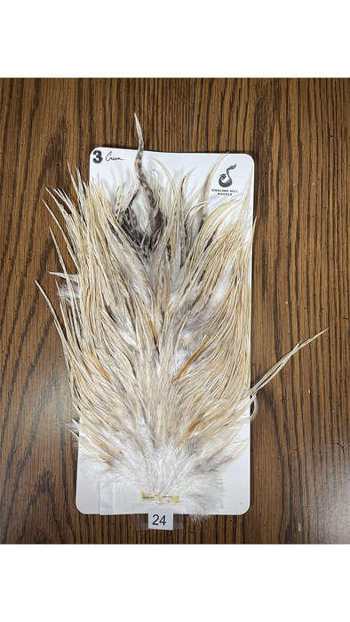 Sideling Hill Hackle Cream Rooster Saddle No. 24