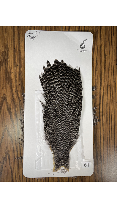 Sideling Hill Hackle Grizzly Hen Set No. 61