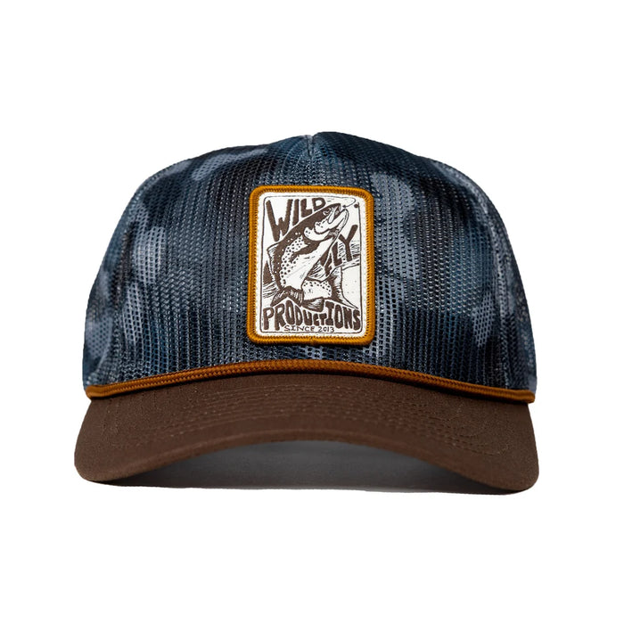 Wild Fly Trout Badge All Mesh Hat