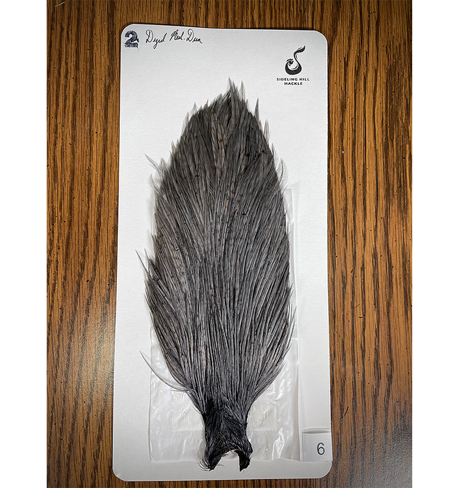 Sideling Hill Hackle Dyed Medium Dun Grade 2 Rooster Cape No. 6