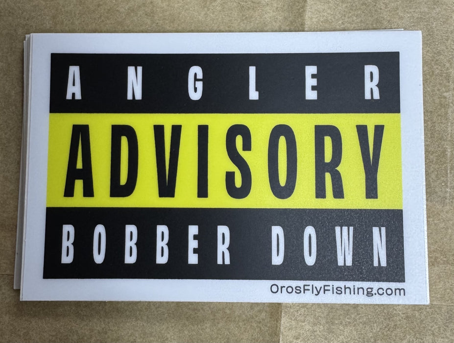 Oros Vinyl Sticker "Angler Advisory"